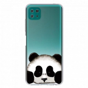 Cover Samsung Galaxy A22 5G Transparent Panda