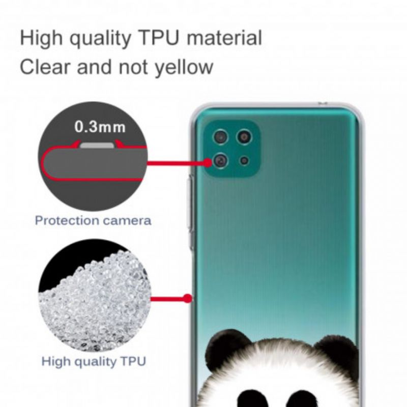 Cover Samsung Galaxy A22 5G Transparent Panda