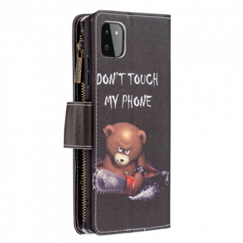 Flip Cover Samsung Galaxy A22 5G Bear Lynlåslomme