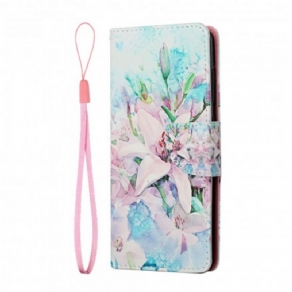 Flip Cover Samsung Galaxy A22 5G Blomsterserie