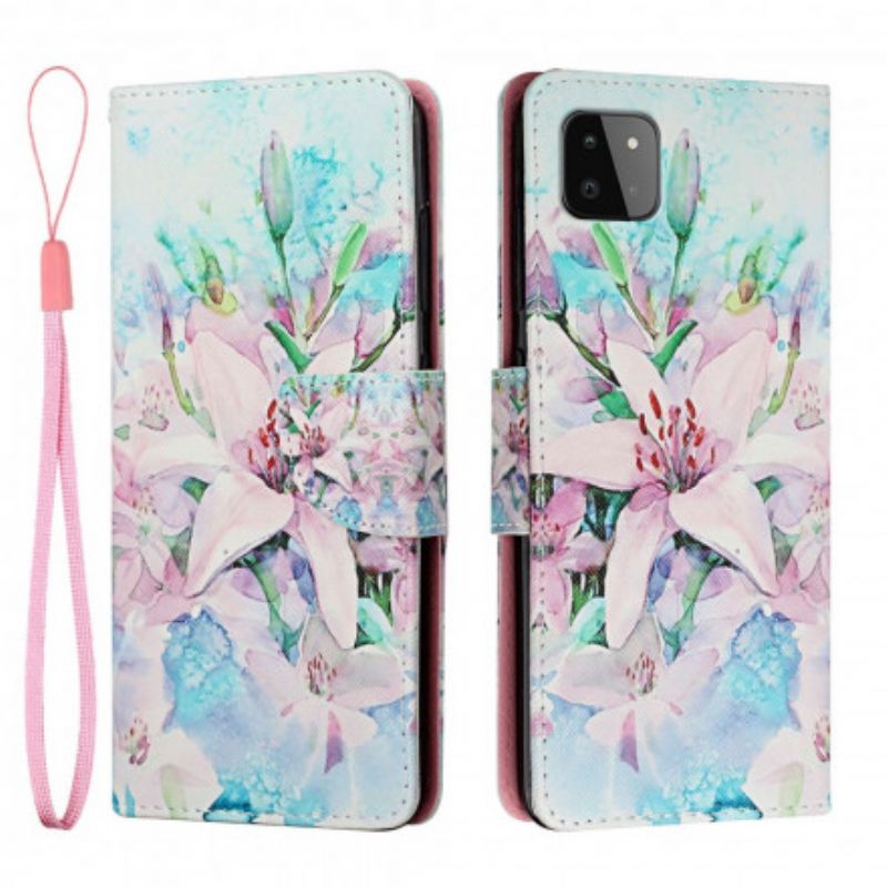 Flip Cover Samsung Galaxy A22 5G Blomsterserie