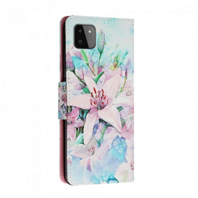 Flip Cover Samsung Galaxy A22 5G Blomsterserie