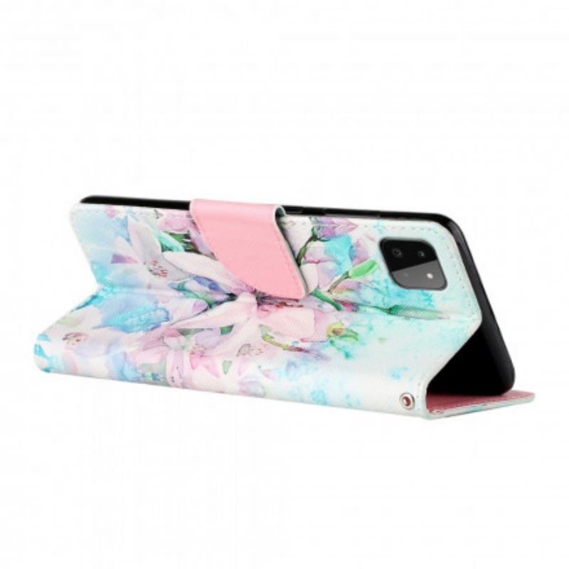 Flip Cover Samsung Galaxy A22 5G Blomsterserie