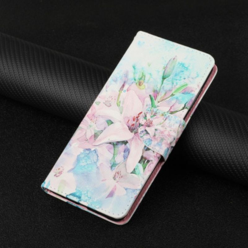 Flip Cover Samsung Galaxy A22 5G Blomsterserie