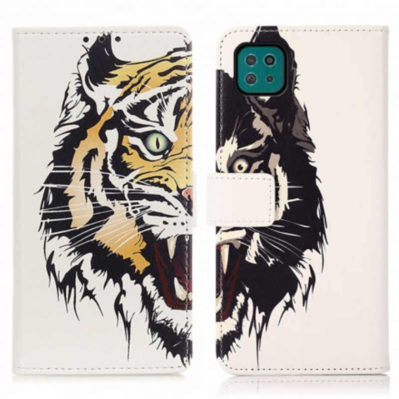 Flip Cover Samsung Galaxy A22 5G Hærd Tiger