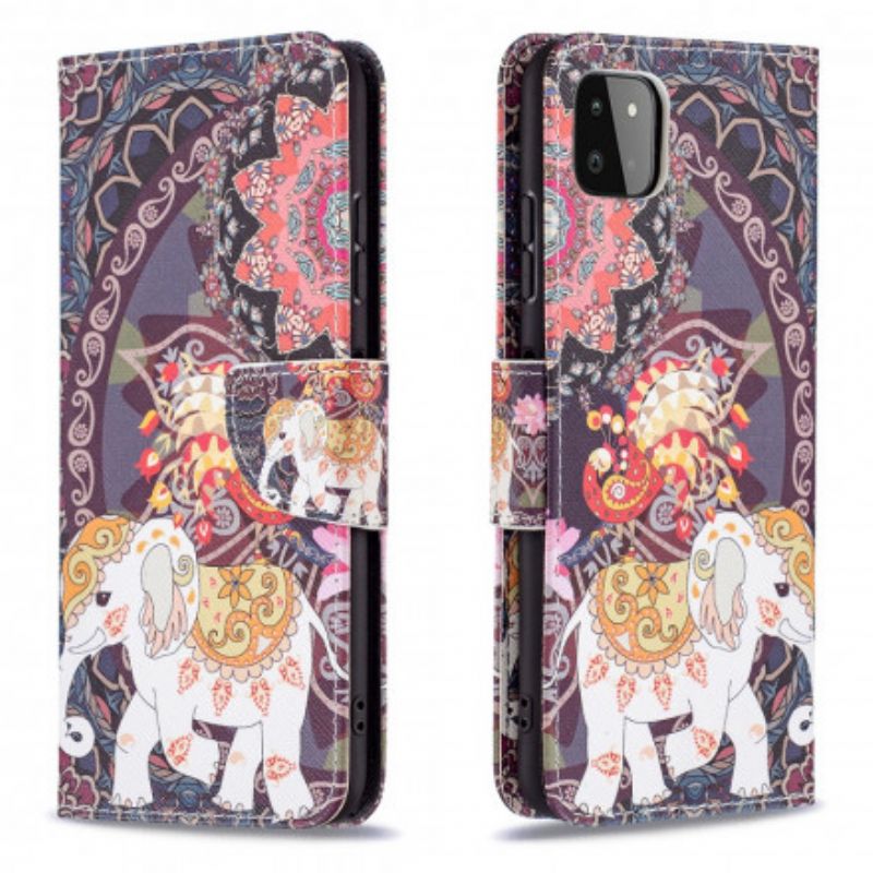 Flip Cover Samsung Galaxy A22 5G Indisk Elefant