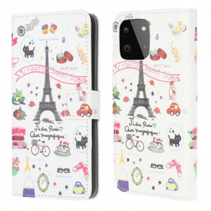 Flip Cover Samsung Galaxy A22 5G Jeg Elsker Paris