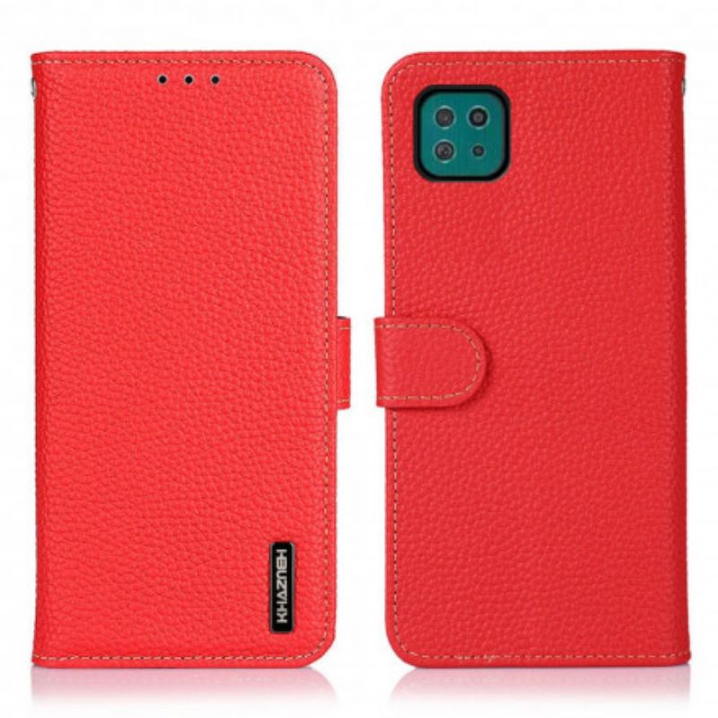 Flip Cover Samsung Galaxy A22 5G Litchi Khazneh Læder