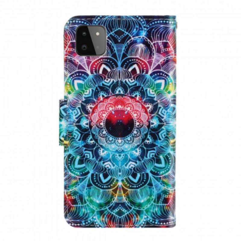 Flip Cover Samsung Galaxy A22 5G Med Snor Flashy Strappy Mandala