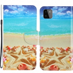 Flip Cover Samsung Galaxy A22 5G Med Snor Thong Beach