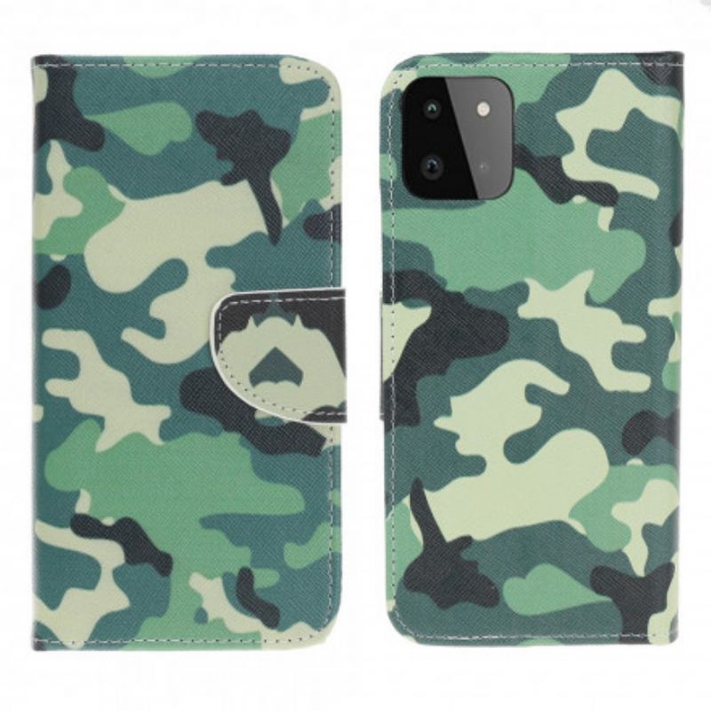 Flip Cover Samsung Galaxy A22 5G Militær Camouflage