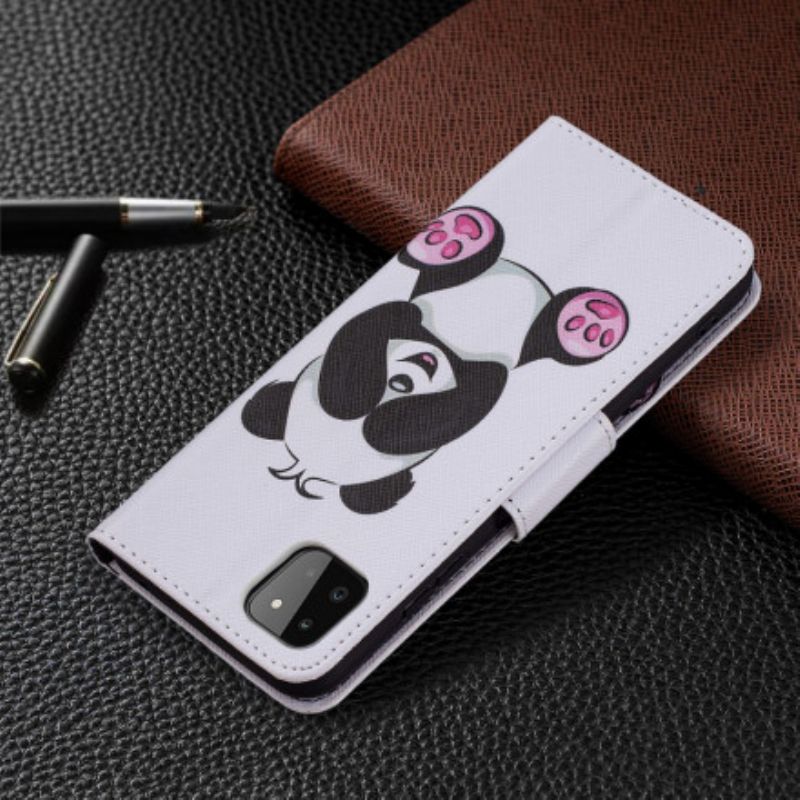 Flip Cover Samsung Galaxy A22 5G Panda Sjov