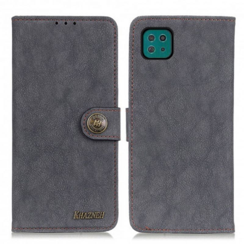 Flip Cover Samsung Galaxy A22 5G Retro Split Kunstlæder Khazneh