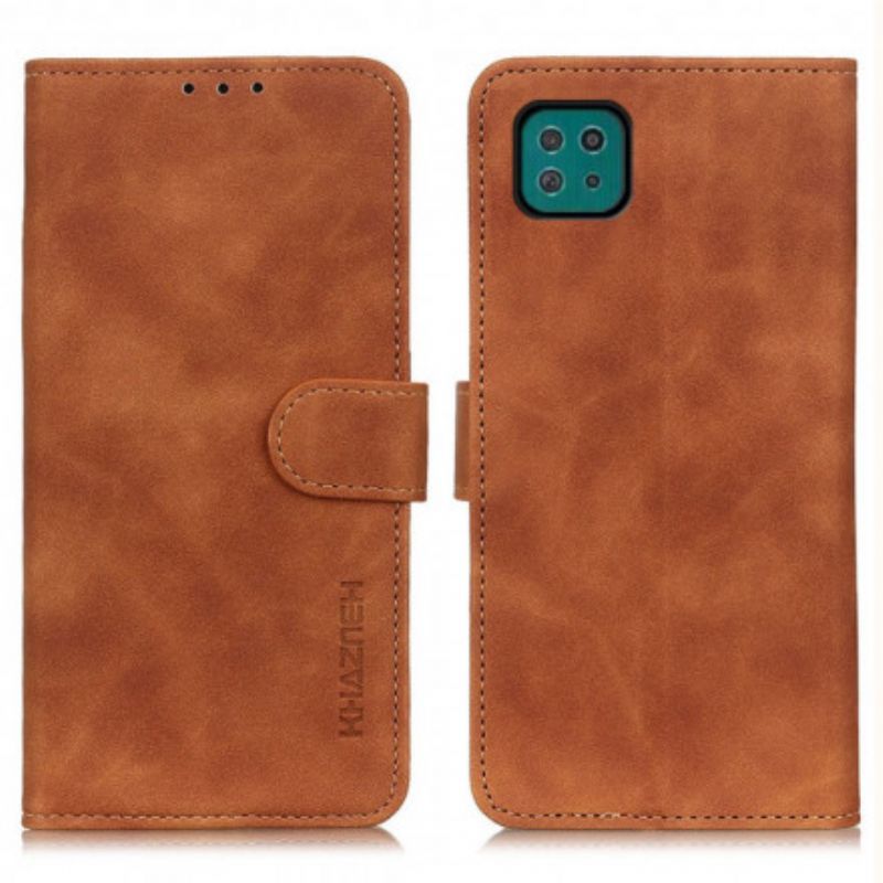 Flip Cover Samsung Galaxy A22 5G Vintage Mat Lædereffekt Khazneh