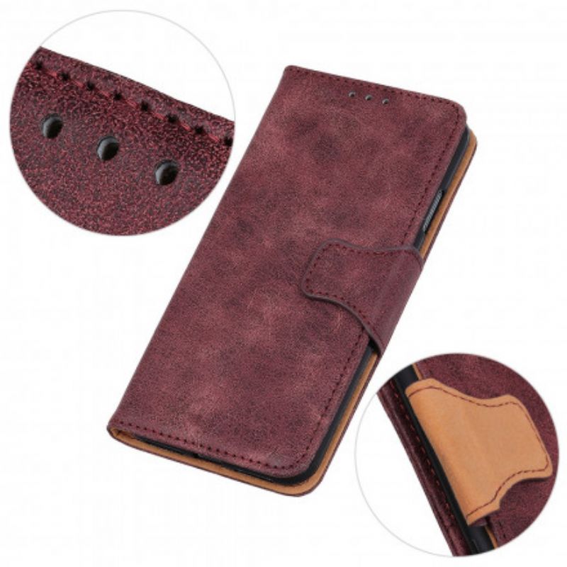 Flip Cover Samsung Galaxy A22 5G Vintage Split Læder