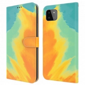 Læder Cover Samsung Galaxy A22 5G Abstrakt