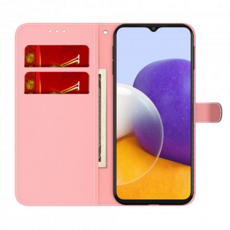 Læder Cover Samsung Galaxy A22 5G Abstrakt