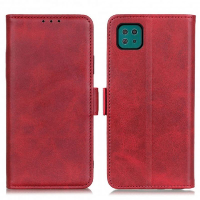 Læder Cover Samsung Galaxy A22 5G Flip Cover Dobbeltklap