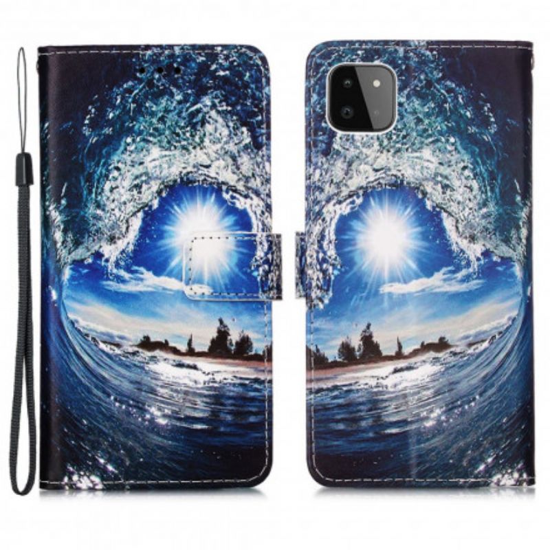 Læder Cover Samsung Galaxy A22 5G Kiff The Wave