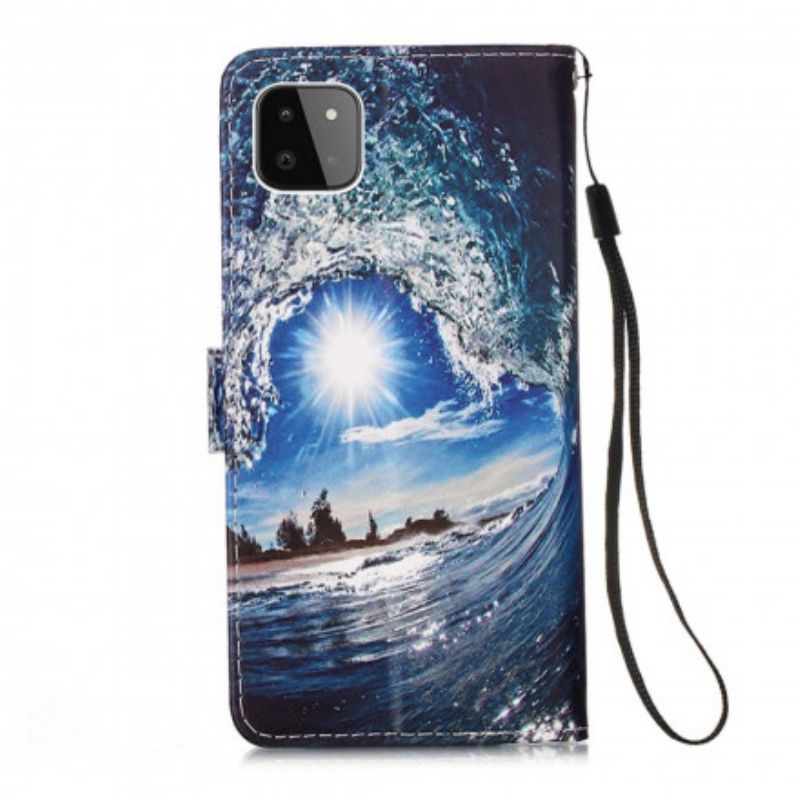 Læder Cover Samsung Galaxy A22 5G Kiff The Wave