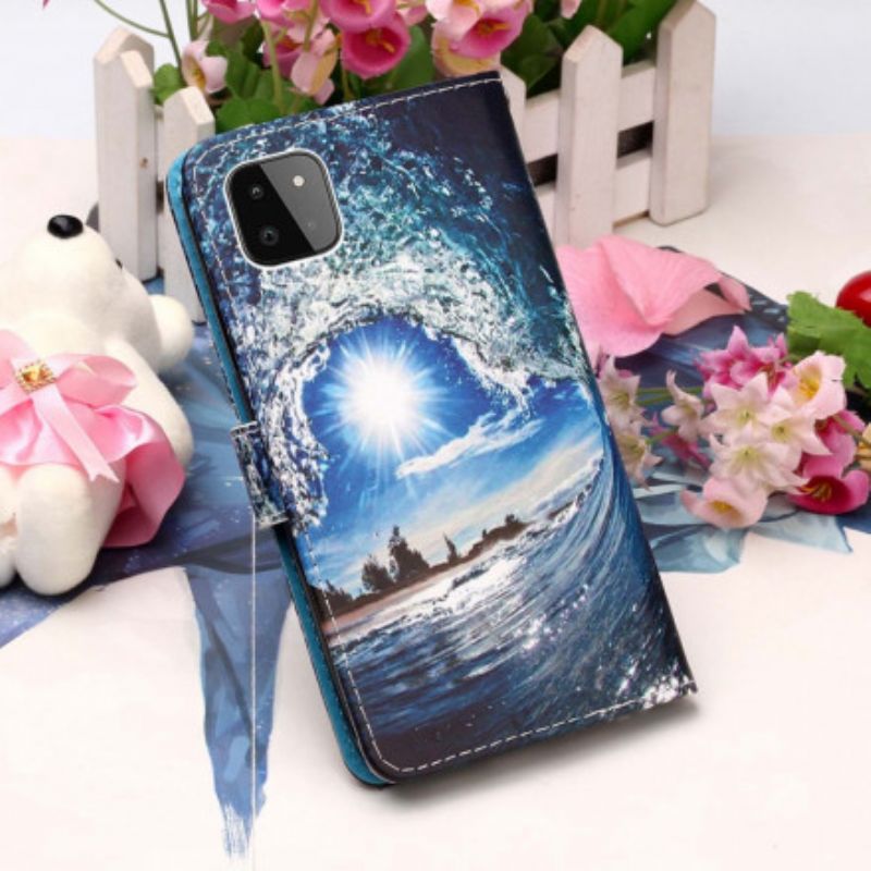 Læder Cover Samsung Galaxy A22 5G Kiff The Wave