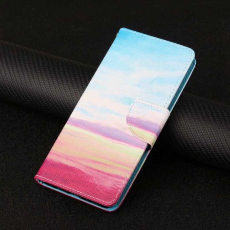 Læder Cover Samsung Galaxy A22 5G Solnedgang