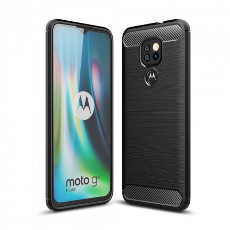 Cover Moto G9 Play Børstet Kulfiber