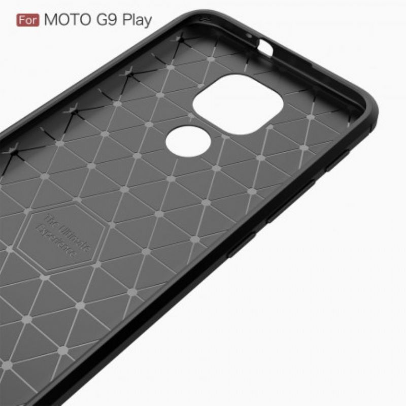 Cover Moto G9 Play Børstet Kulfiber