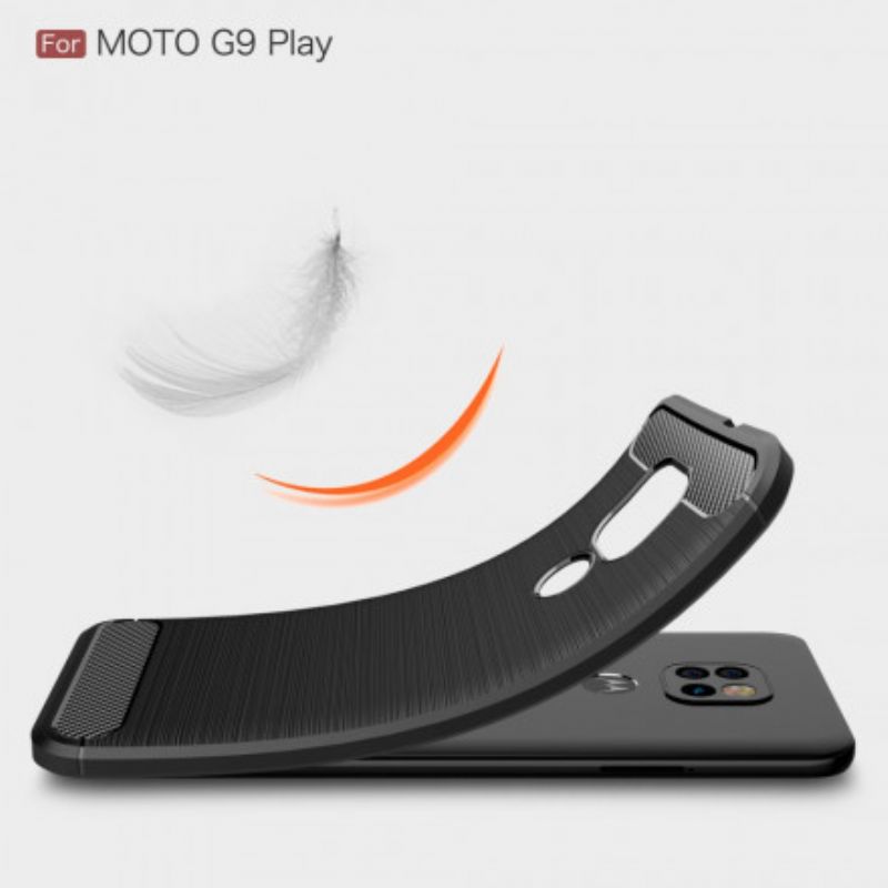 Cover Moto G9 Play Børstet Kulfiber