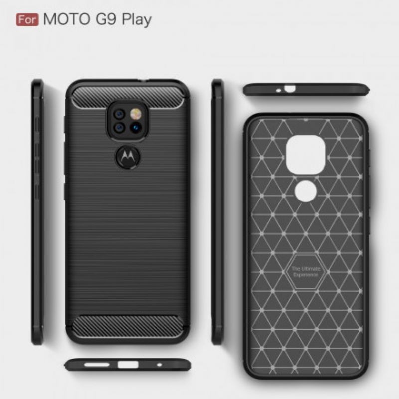 Cover Moto G9 Play Børstet Kulfiber