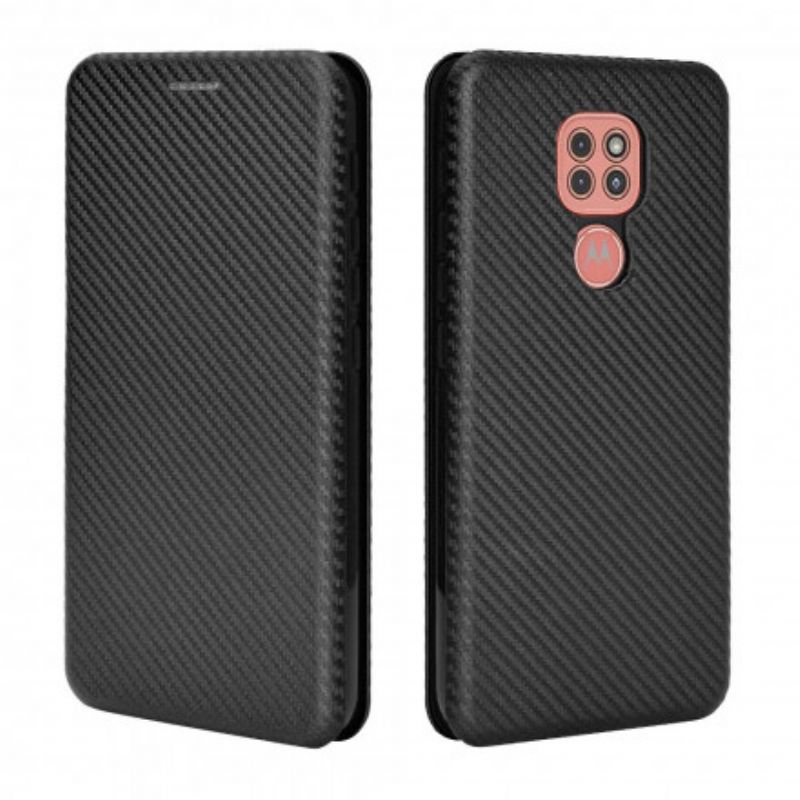 Cover Moto G9 Play Flip Cover Silicone Carbon