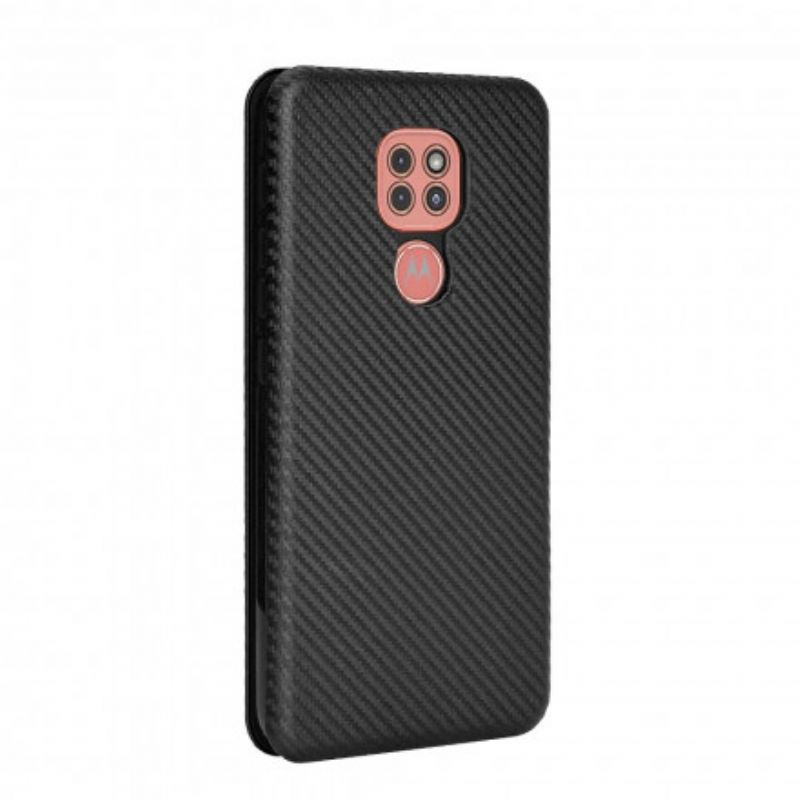 Cover Moto G9 Play Flip Cover Silicone Carbon