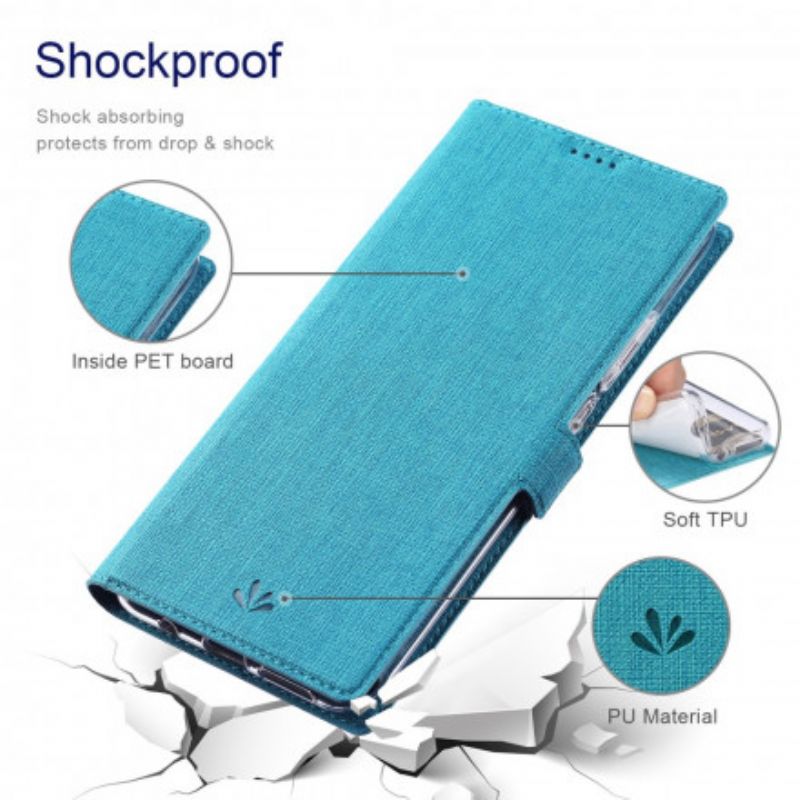 Cover Moto G9 Play Flip Cover Tekstureret Vili Dmk