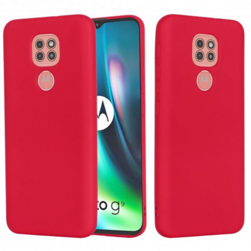 Cover Moto G9 Play Flydende Silikonedesign Med Snor