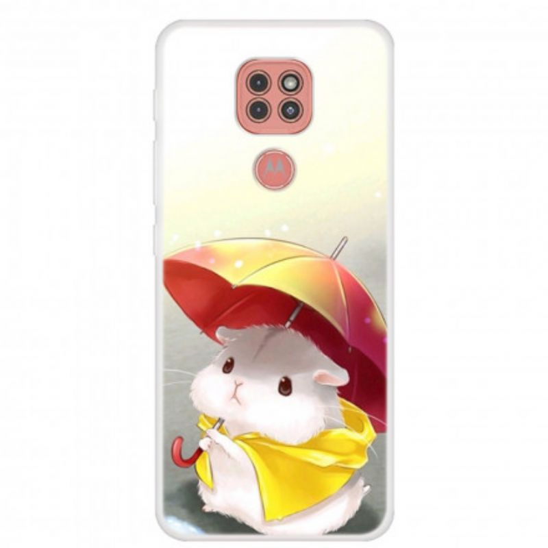 Cover Moto G9 Play Hamster I Regnen