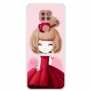 Cover Moto G9 Play Manga Lady