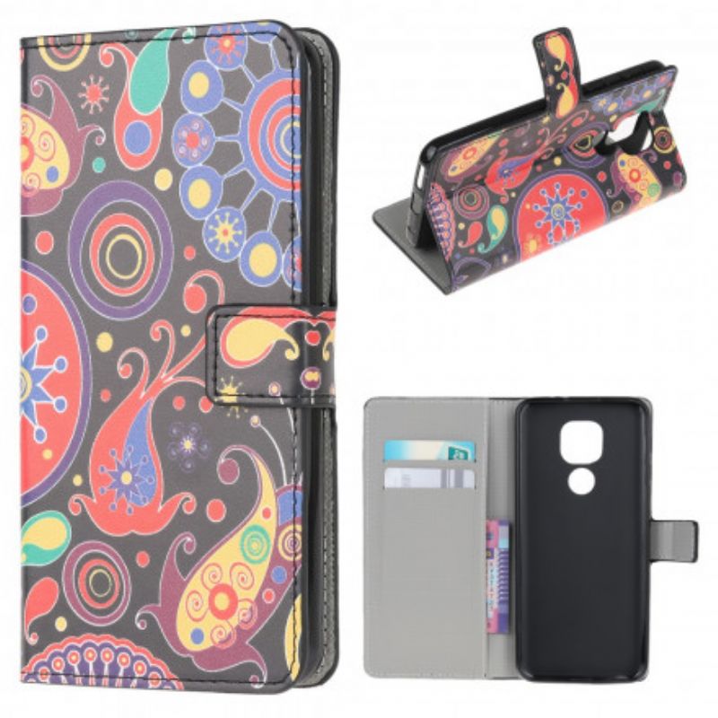 Flip Cover Moto G9 Play Galaxy Design