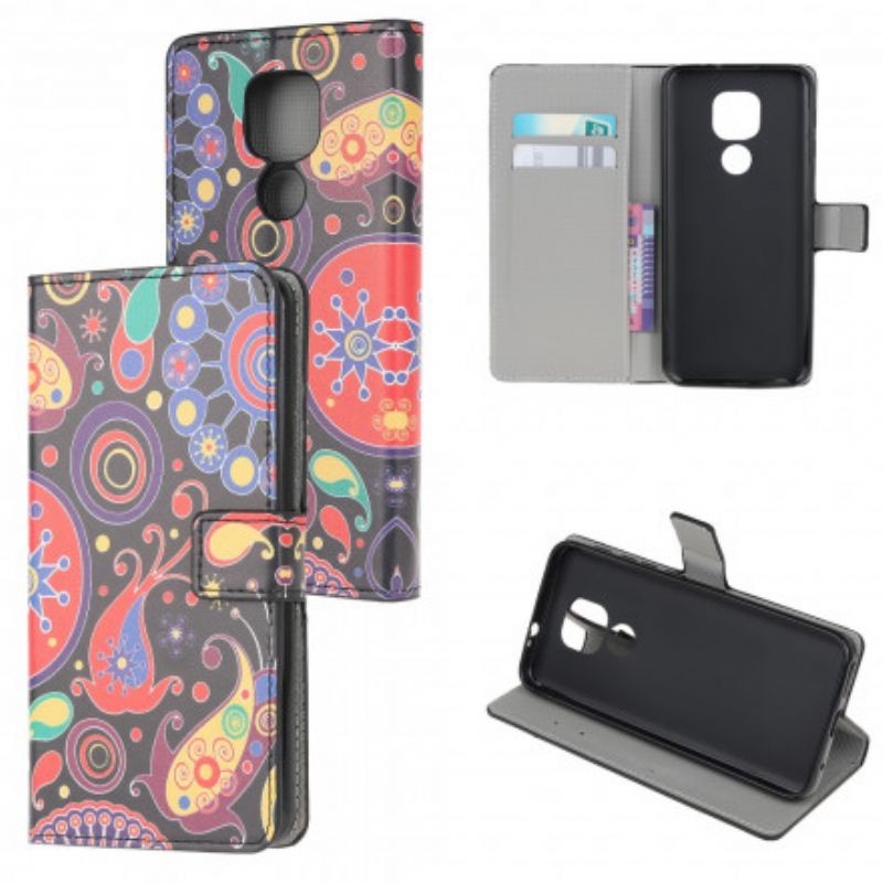 Flip Cover Moto G9 Play Galaxy Design