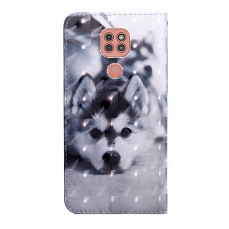 Flip Cover Moto G9 Play Lysplet Hunden Gustave