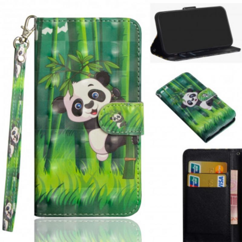 Flip Cover Moto G9 Play Panda Og Bambus