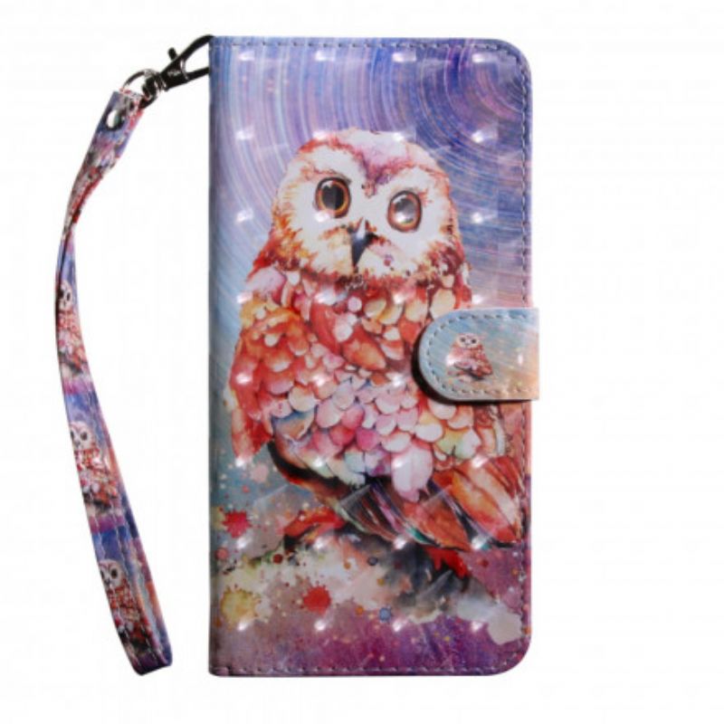 Læder Cover Moto G9 Play Lysplet Germain The Owl