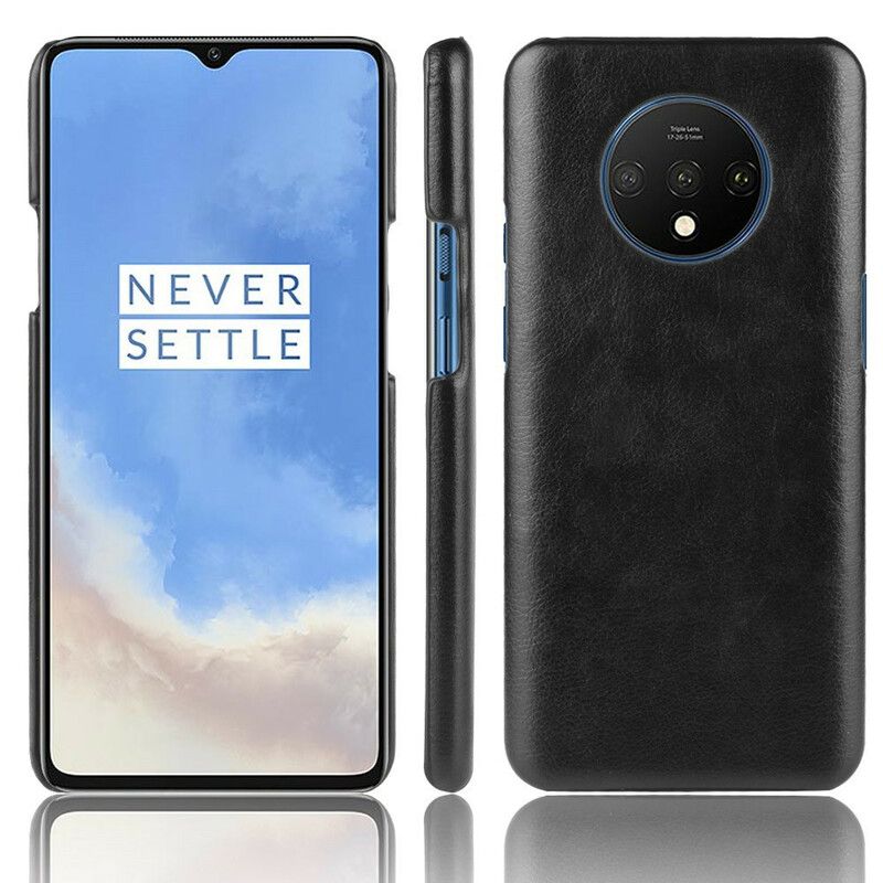 Mobilcover OnePlus 7T Performance Litchi-lædereffekt