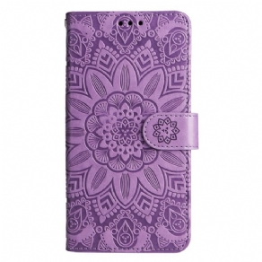 Læder Cover Xiaomi 13 Mandala Sun Med Snor