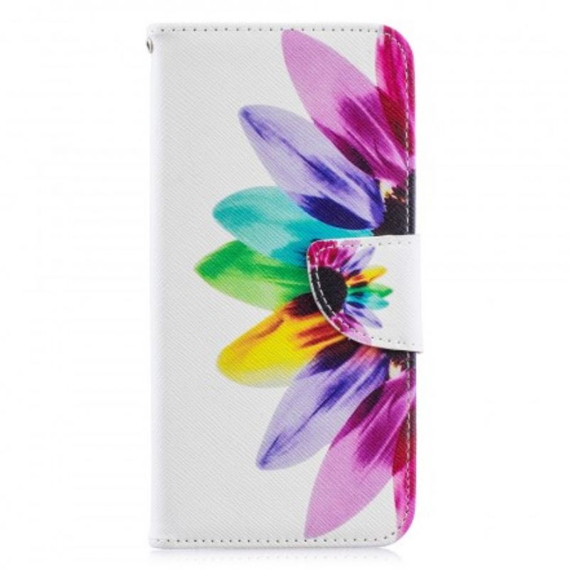 Flip Cover Huawei Y6 2019 / Honor 8A Akvarelblomst