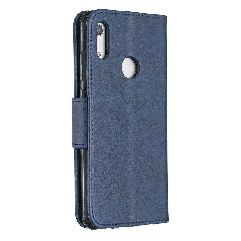 Flip Cover Huawei Y6 2019 / Honor 8A Læder Cover Glat Skrå Klap