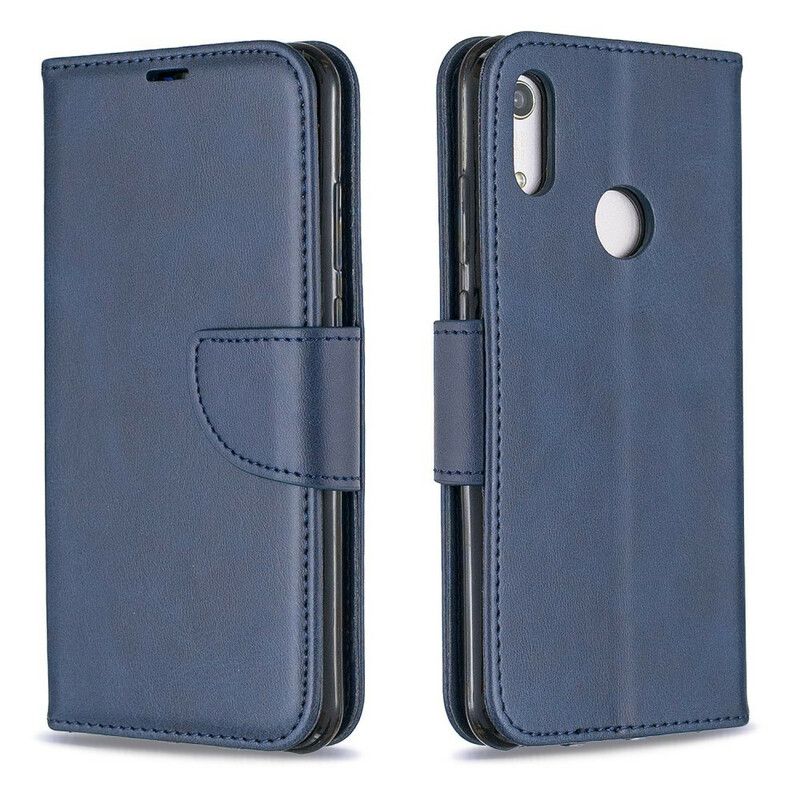 Flip Cover Huawei Y6 2019 / Honor 8A Læder Cover Glat Skrå Klap