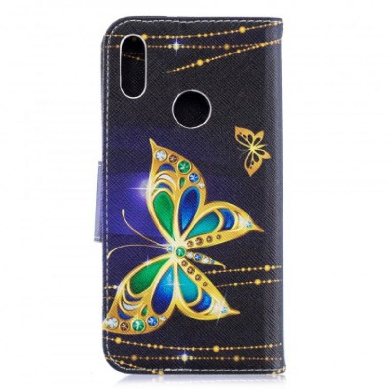 Flip Cover Huawei Y6 2019 / Honor 8A Magisk Sommerfugl