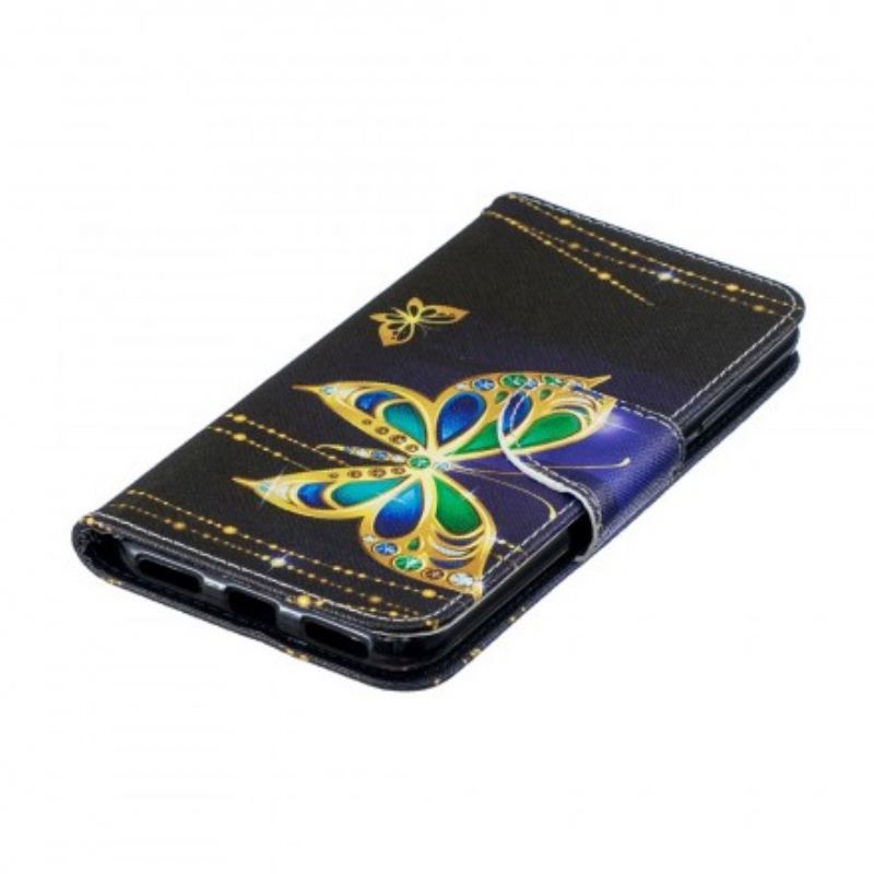 Flip Cover Huawei Y6 2019 / Honor 8A Magisk Sommerfugl