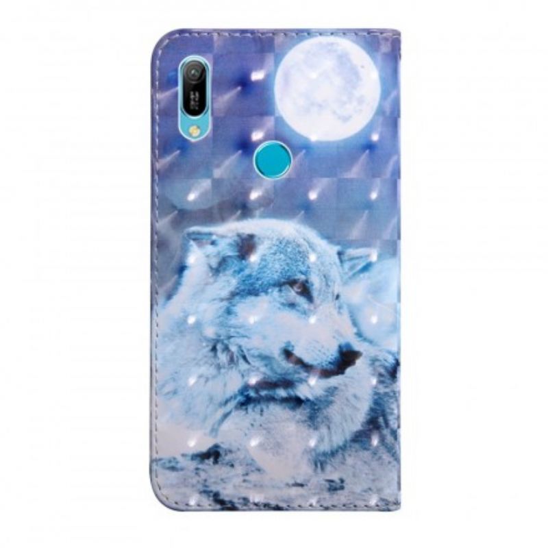 Flip Cover Huawei Y6 2019 / Honor 8A Måneskinsulv