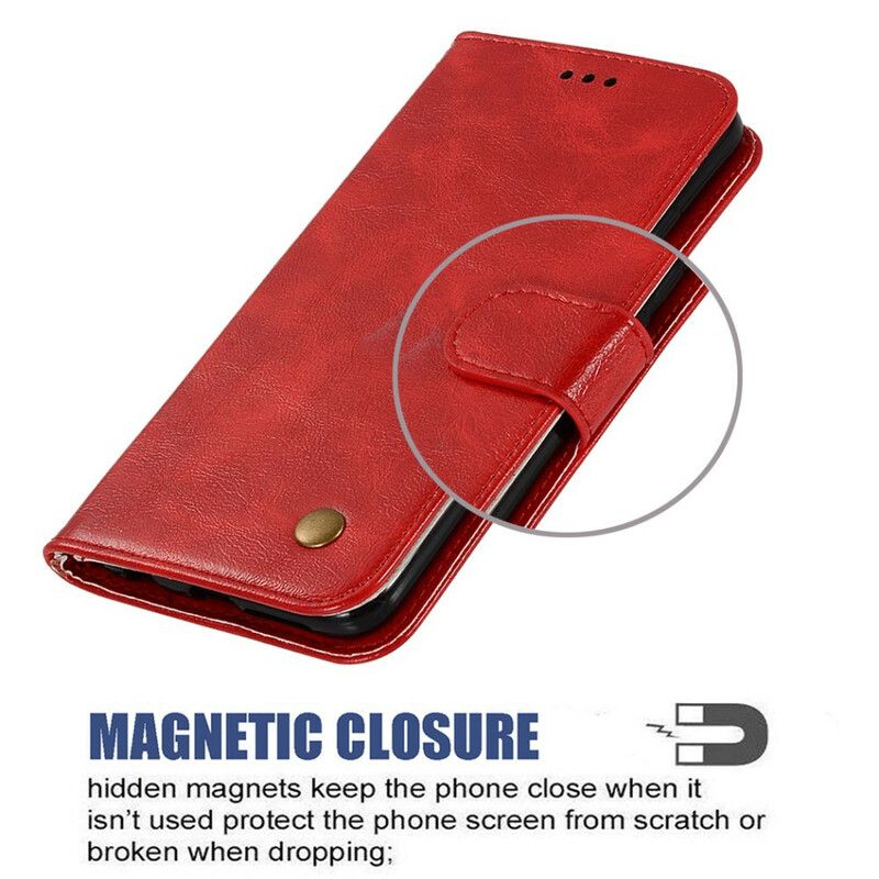 Flip Cover Huawei Y6 2019 / Honor 8A Med Snor Vintage Imiteret Læderrem